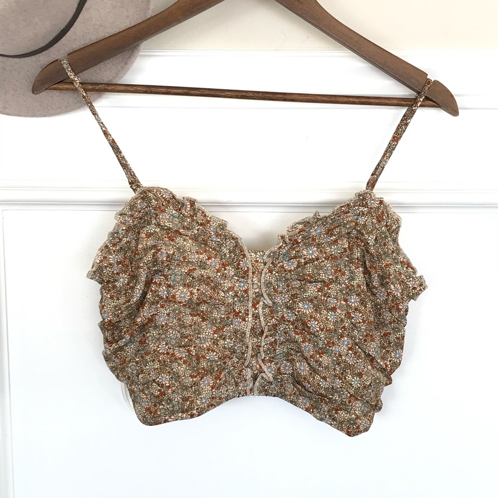 Y2K Ditzy Floral Sweetheart Ruched Top - Picture 5 of 10